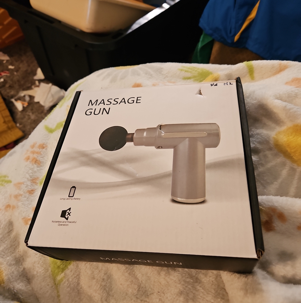 Silver Massage Gun Handheld Percussion Massager - Unbranded New K8